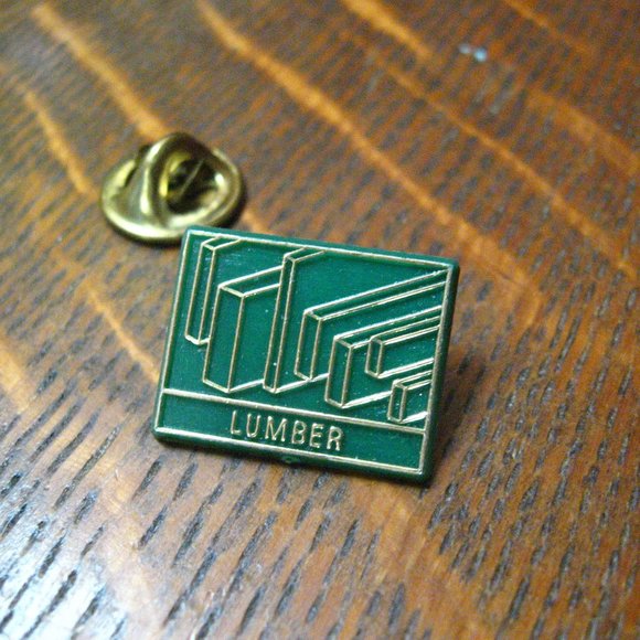 Lumber Building Material Vintage Lapel Pin - Picture 2 of 4